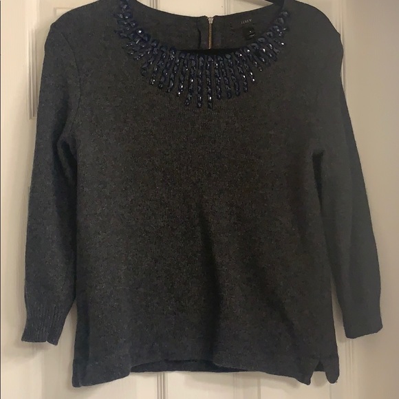 NWOT JCrew Jeweled Sweater - Picture 2 of 8